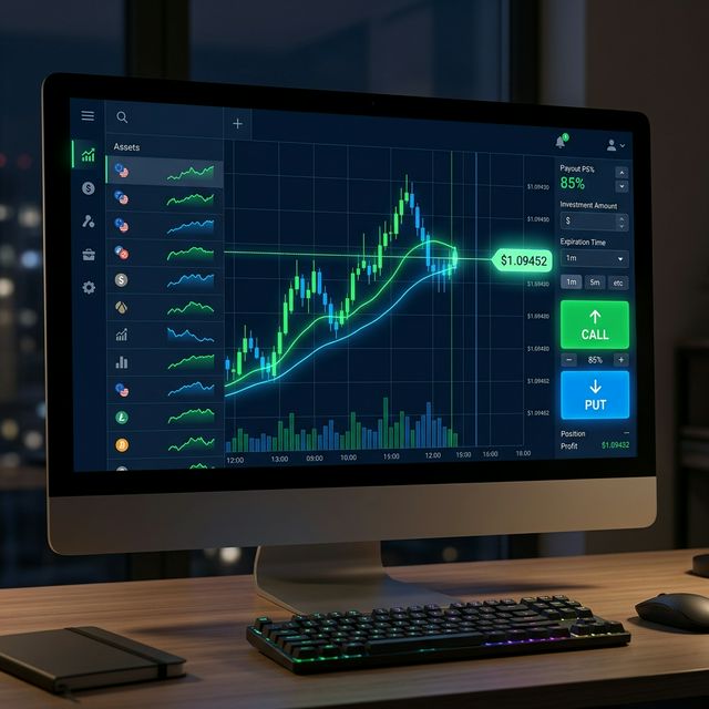 ブビンガバイナリー取引画面